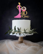 Load image into Gallery viewer, 40 &amp; Fine Photo Cake Topper | Milestone Birthday | Birthday Gift | Birthday Cake Topper