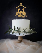 Load image into Gallery viewer, Best Gift Ever Christmas Cake Topper | Happy Birthday Jesus | Christmas Nativity