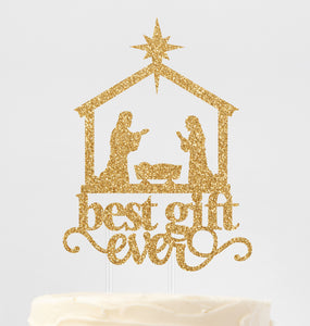 Best Gift Ever Christmas Cake Topper | Happy Birthday Jesus | Christmas Nativity