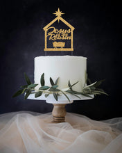 Load image into Gallery viewer, Jesus is the Reason Christmas Cake Topper | Baby Jesus Manger | Christmas Nativity | Happy Birthday Jesus