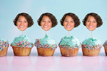 Load image into Gallery viewer, Face Cupcake Toppers | Birthday Party Cupcake Toppers | Personalized Face Cupcakes | Custom Cupcake Toppers