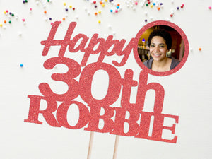 Custom Birthday Cake Topper | 30th Birthday | Happy Birthday | Birthday gift