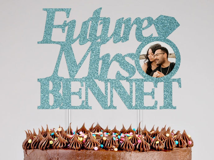 Custom Future Mrs Photo Cake Topper | Bridal Shower Cake Topper | Engagement Cake Topper | Bride To Be Be