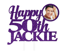 Load image into Gallery viewer, Happy 50th Cake Topper | Happy Birthday Cake Topper | 50th Birthday | Birthday Gift
