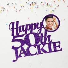 Load image into Gallery viewer, Happy 50th Cake Topper | Happy Birthday Cake Topper | 50th Birthday | Birthday Gift