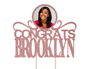 Congrats Customized Photo Cake Topper | Congrats Grad | College Grad | High School Graduate