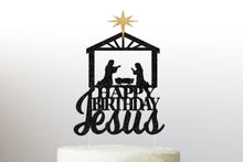 Load image into Gallery viewer, Happy Birthday Jesus | Nativity Cake Topper | Christmas Cake Topper | Manger Scene