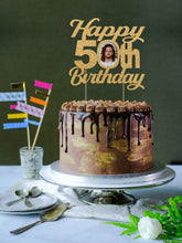 Load image into Gallery viewer, Happy Birthday Cake Topper | Photo Cake Topper | Birthday Gift For Him | Custom Cake Topper