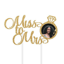 Load image into Gallery viewer, Personalized Miss To Mrs Cake Topper | Bridal Shower Cake Topper | Hen Party | Bridal Shower Decorations