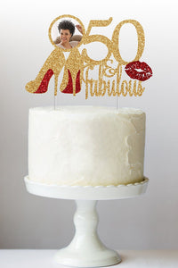 50 & Fabulous Cake Topper | 50th Birthday Cake Topper | Cake Topper For Women