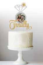 Load image into Gallery viewer, Finally Cake Topper | Engagement Party Cake Topper | Bridal Shower Cake Decorations | Wedding Cake Topper | Photo Cake Topper