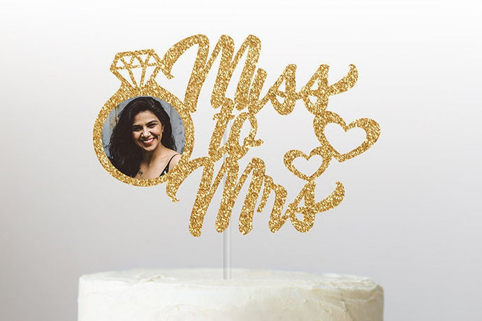 Personalized Miss To Mrs Cake Topper | Bridal Shower Cake Topper | Bachelorette Party