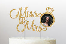 Load image into Gallery viewer, Personalized Miss To Mrs Cake Topper | Bridal Shower Cake Topper | Hen Party | Bridal Shower Decorations
