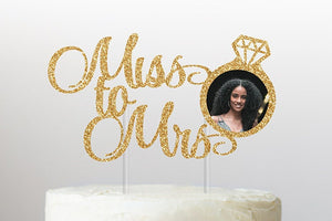 Personalized Miss To Mrs Cake Topper | Bridal Shower Cake Topper | Hen Party | Bridal Shower Decorations