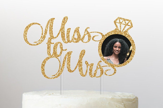 Personalized Miss To Mrs Cake Topper | Bridal Shower Cake Topper | Hen Party | Bridal Shower Decorations