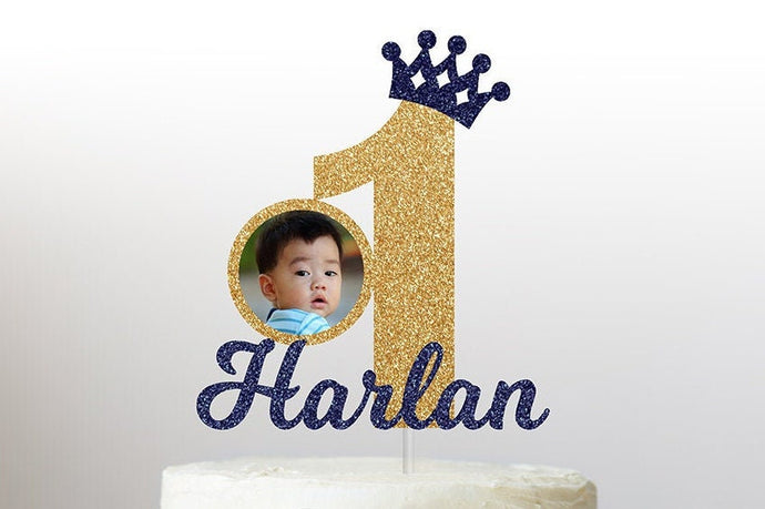 1st Birthday Cake Topper | First Birthday Cake Topper | Prince Cake Topper | Princess Cake | Baby First BirthdayTopper | Photo Cake Topper