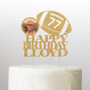 Football Cake Topper | Happy Birthday Cake Topper | Custom Cake Topper