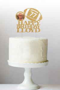 Football Cake Topper | Happy Birthday Cake Topper | Custom Cake Topper