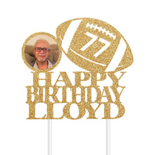 Load image into Gallery viewer, Football Cake Topper | Happy Birthday Cake Topper | Custom Cake Topper