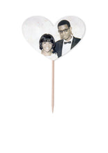 Load image into Gallery viewer, Custom Heart Cupcake Toppers with Photo