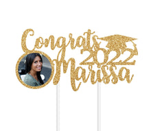Load image into Gallery viewer, Congrats 2022 Custom Cake Topper |Name Graduation Cake Topper | Class of 2022 Cake Topper