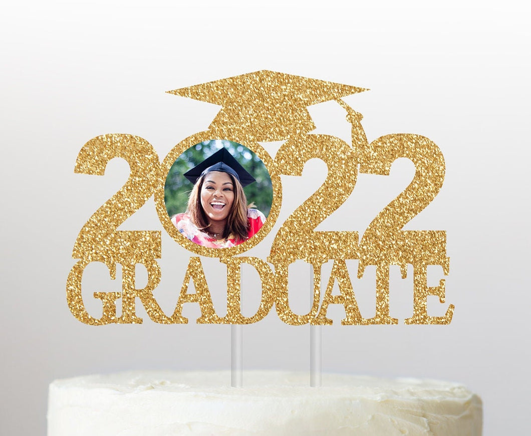 2022 Graduate Cake Topper | Custom Graduation Cake Topper | Class of 2022 Cake Topper | Photo Cake Topper