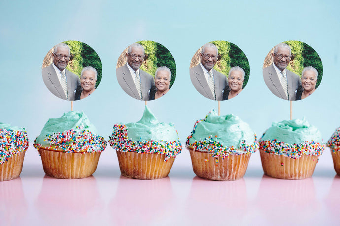Birthday Cupcake Toppers | Face Cupcake Toppers  | Party Decorations | Photo Cupcake Toppers,