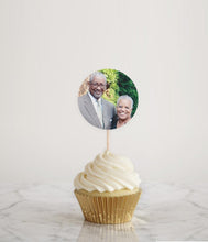 Load image into Gallery viewer, Birthday Cupcake Toppers | Face Cupcake Toppers  | Party Decorations | Photo Cupcake Toppers,