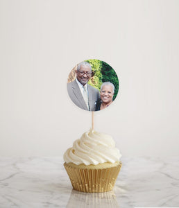Birthday Cupcake Toppers | Face Cupcake Toppers  | Party Decorations | Photo Cupcake Toppers,