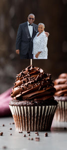 Photo Cupcake Toppers, Anniversary Cupcake Toppers, Personalized Face Cupcakes
